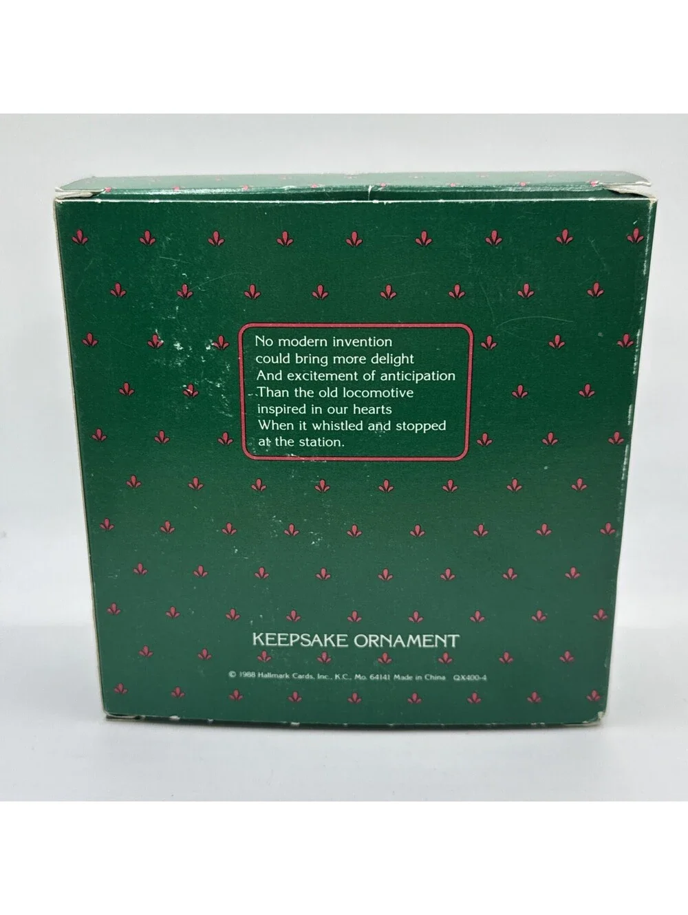 Vintage  1988 Tin Locomotive 7th Series Hallmark Christmas Ornament With Box